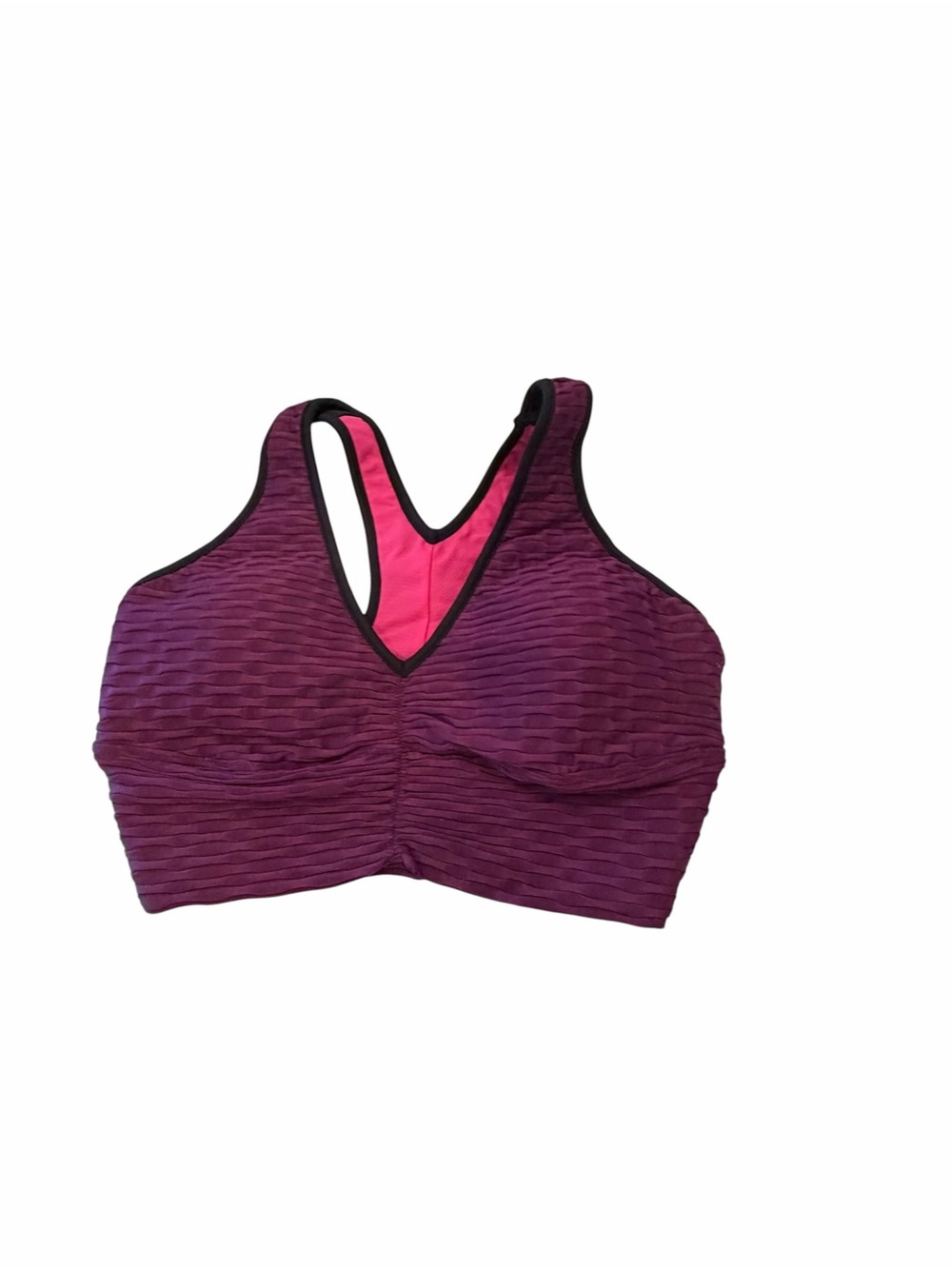 Women's‎ Size Small Sports Bra Basket weave Purple Racerback Sofia Vergara